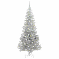Albero di Natale con 300 LED con supporto Argento 210 cm PET 3396686