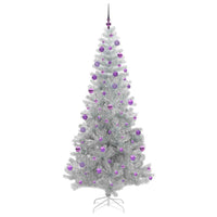 Albero di Natale con 300 LED con supporto Argento 210 cm PET 3396689