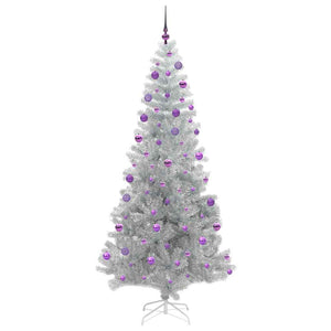Albero di Natale con 300 LED con supporto Argento 210 cm PET 3396689