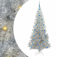 Albero di Natale con 300 LED con supporto Argento 210 cm PET 3396690