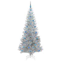 Albero di Natale con 300 LED con supporto Argento 210 cm PET 3396690