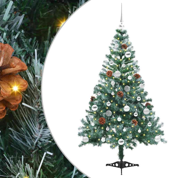 Albero di Natale artificiale Verde 150 cm PVC e Acciaio 3396706