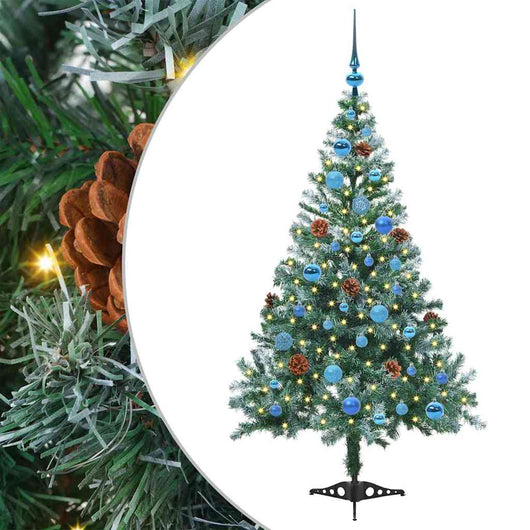 Albero di Natale Artificiale-Albero Natalizio Verde 150 cm PVC e Acciaio 460414