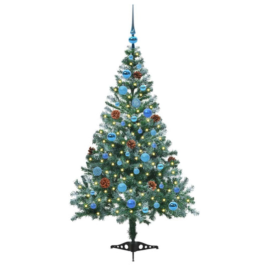 Albero di Natale Artificiale-Albero Natalizio Verde 150 cm PVC e Acciaio 460414