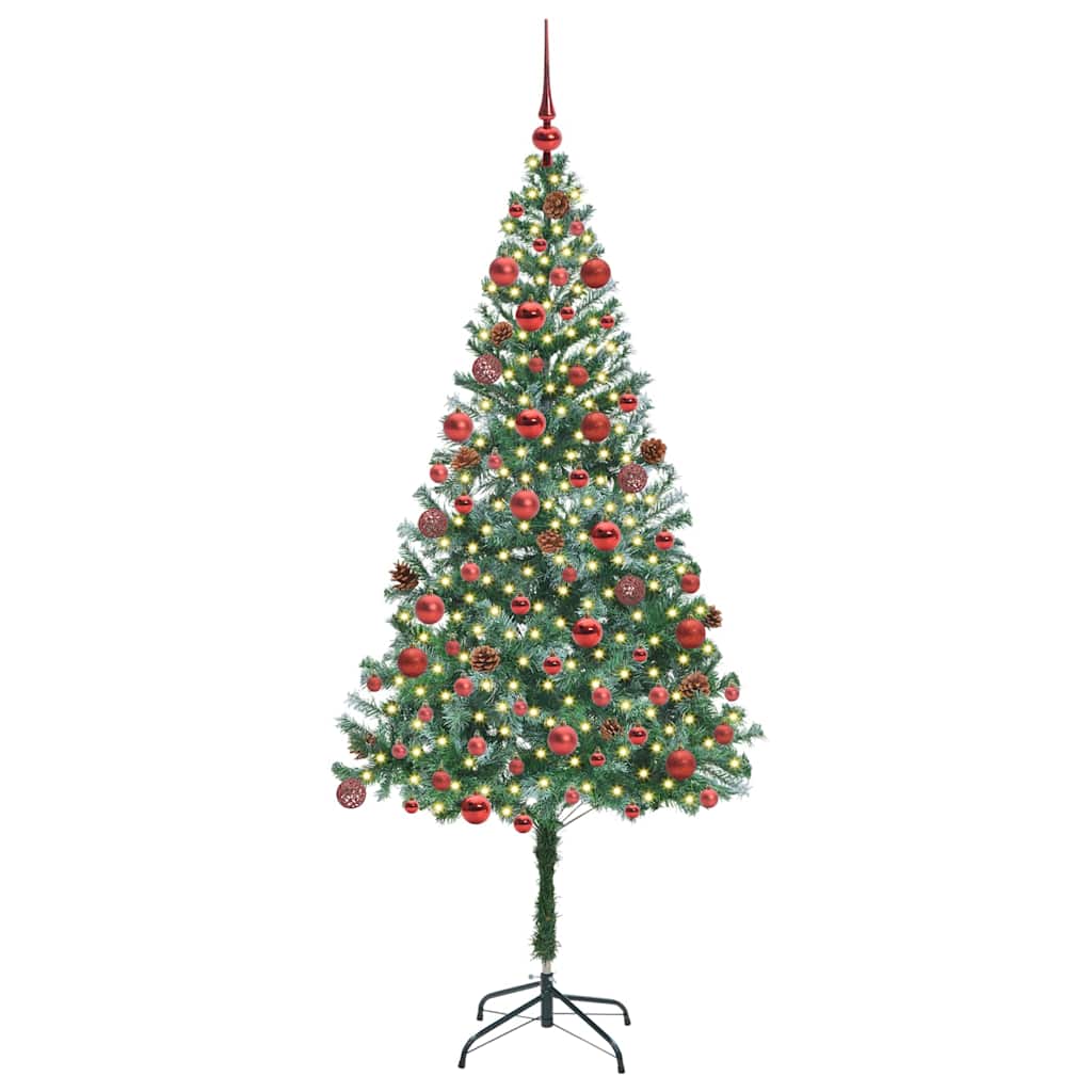 Albero di Natale Artificiale-Albero Natalizio Verde 180 cm PVC e Acciaio 750108
