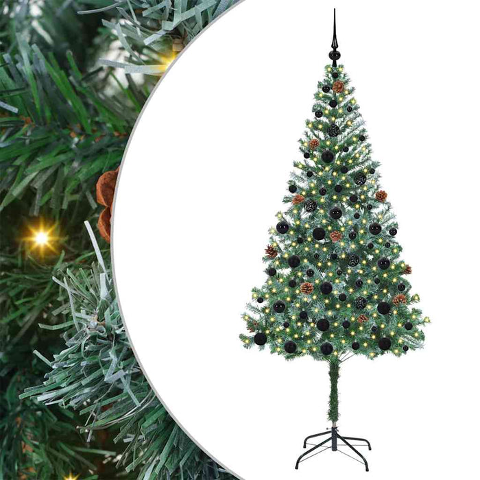 Albero di Natale Artificiale-Albero Natalizio Verde 180 cm PVC e Acciaio 693259
