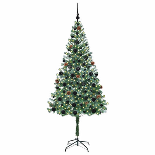 Albero di Natale Artificiale-Albero Natalizio Verde 180 cm PVC e Acciaio 693259