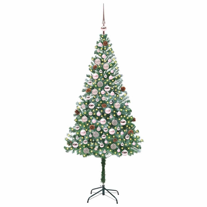 Albero di Natale Artificiale-Albero Natalizio Verde 180 cm PVC e Acciaio 846116