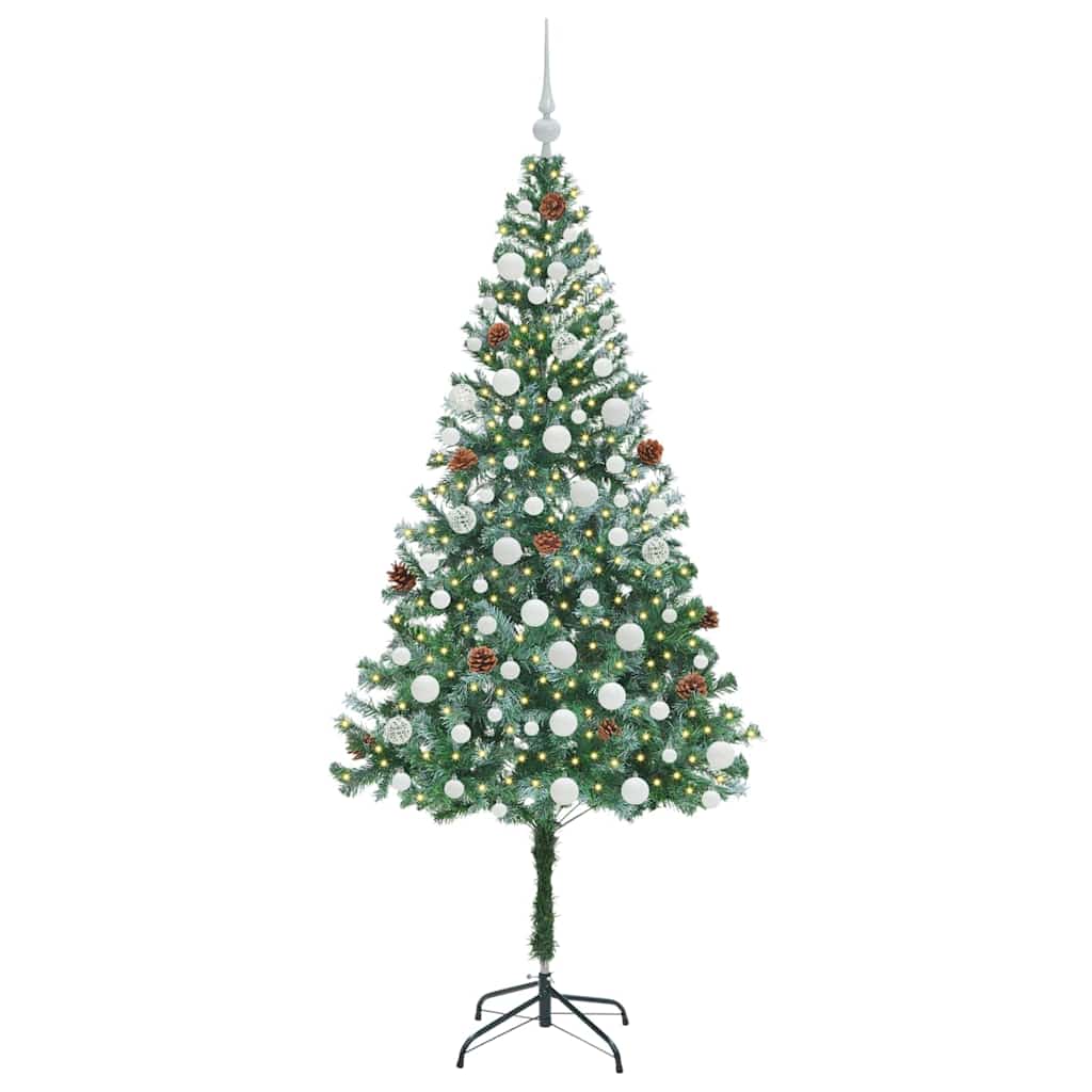 Albero di Natale Artificiale-Albero Natalizio Verde 180 cm PVC e Acciaio 599563