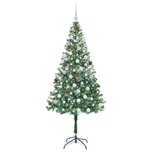 Albero di Natale Artificiale-Albero Natalizio Verde 180 cm PVC e Acciaio 599563