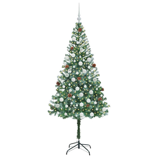 Albero di Natale Artificiale-Albero Natalizio Verde 180 cm PVC e Acciaio 599563