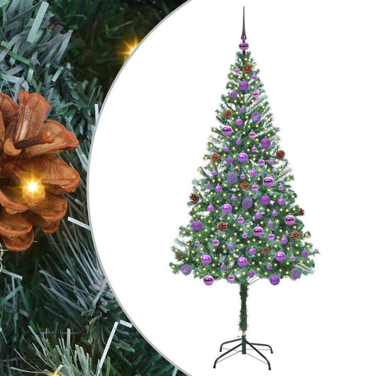 Albero di Natale Artificiale-Albero Natalizio Verde 180 cm PVC e Acciaio 160859