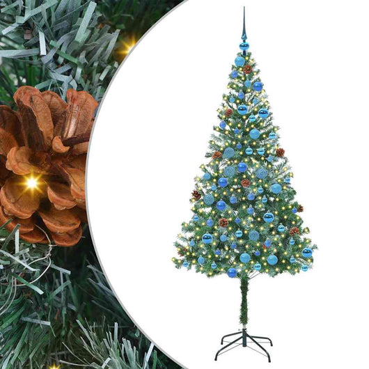 Albero di Natale Artificiale-Albero Natalizio Verde 180 cm PVC e Acciaio 516113