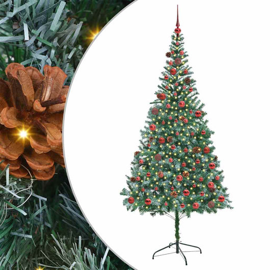Albero di Natale Artificiale-Albero Natalizio Verde 210 cm PVC e Acciaio 460003