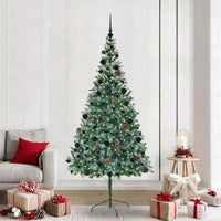 Albero di Natale artificiale Verde 210 cm PVC e Acciaio 3396724