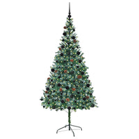 Albero di Natale Artificiale-Albero Natalizio Verde 210 cm PVC e Acciaio 664157