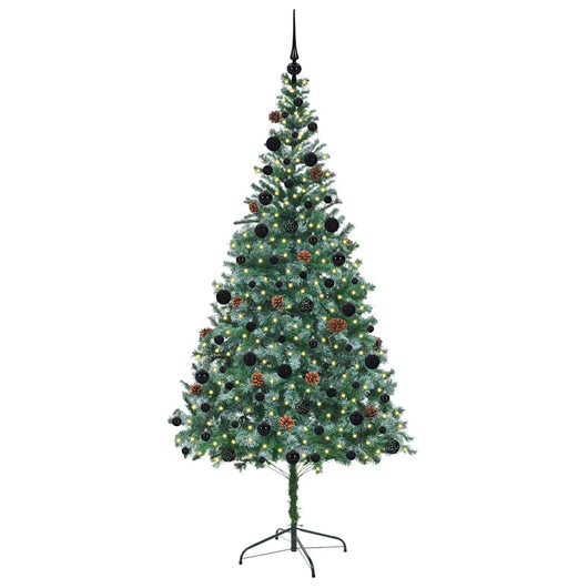 Albero di Natale Artificiale-Albero Natalizio Verde 210 cm PVC e Acciaio 664157