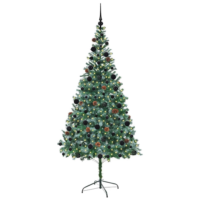 Albero di Natale Artificiale-Albero Natalizio Verde 210 cm PVC e Acciaio 664157