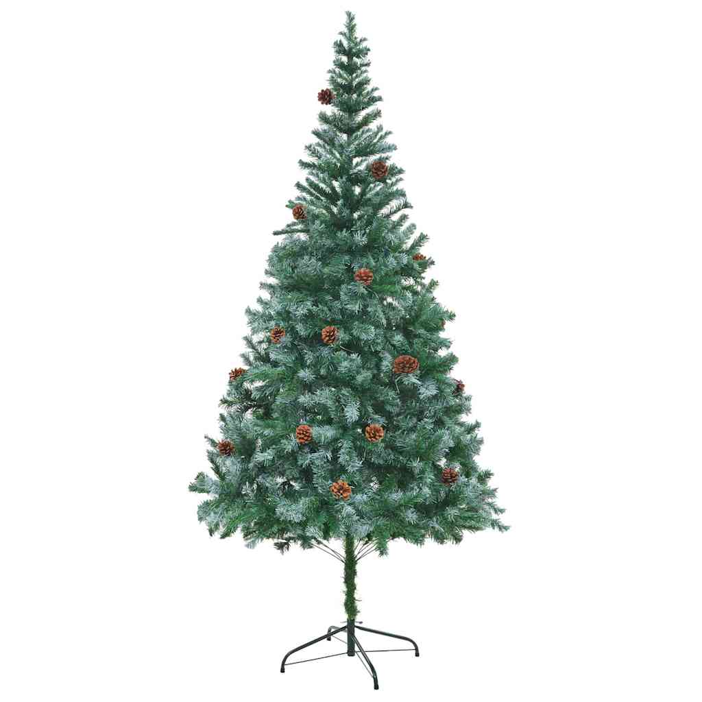 Albero di Natale Artificiale-Albero Natalizio Verde 210 cm PVC e Acciaio 664157