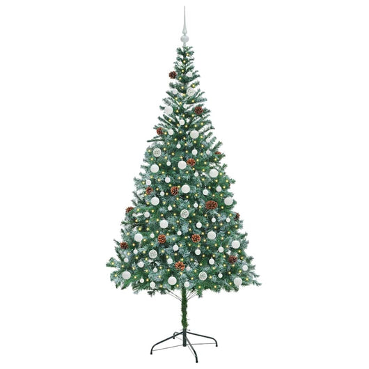Albero di Natale Artificiale-Albero Natalizio Verde 210 cm PVC e Acciaio 791536