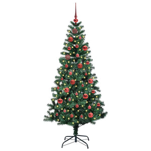 Albero di Natale artificiale con luci integrate Verde 150 cm 3396749