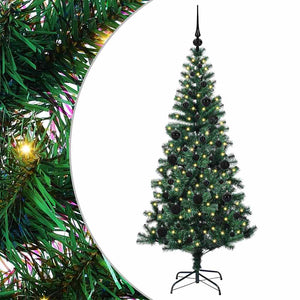 Albero di Natale artificiale con luci integrate Verde 150 cm 3396750