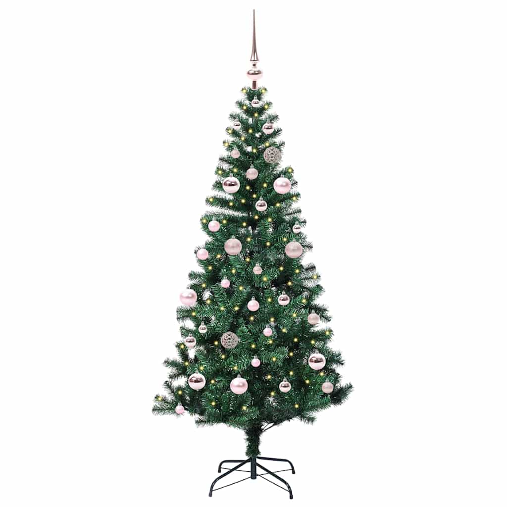 Albero di Natale artificiale con luci integrate Verde 150 cm 3396751