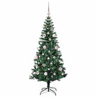 Albero di Natale artificiale con luci integrate Verde 150 cm 3396751