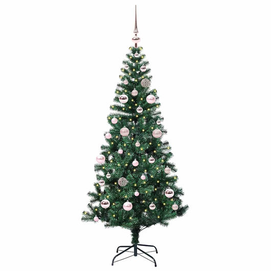 Albero di Natale artificiale con luci integrate Verde 150 cm 3396751
