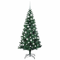 Albero di Natale artificiale con luci integrate Verde 150 cm 3396752