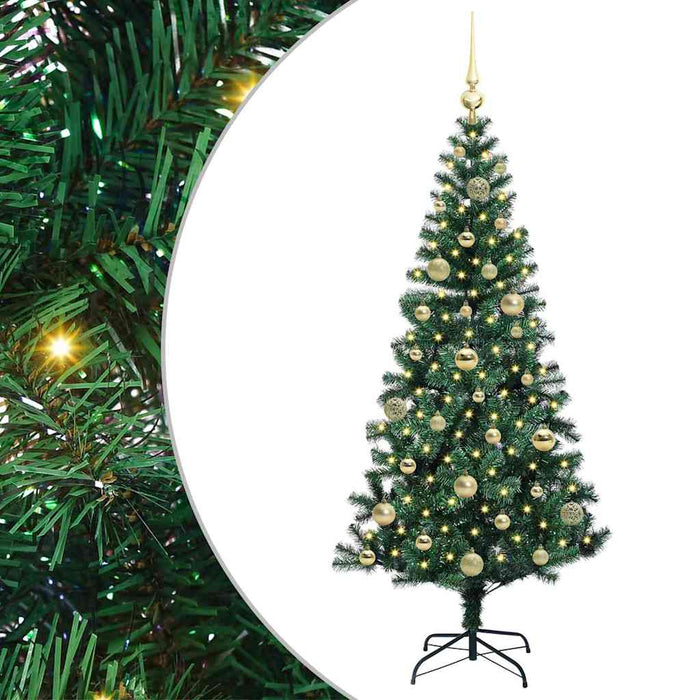 Albero di Natale artificiale con luci integrate Verde 150 cm 3396753