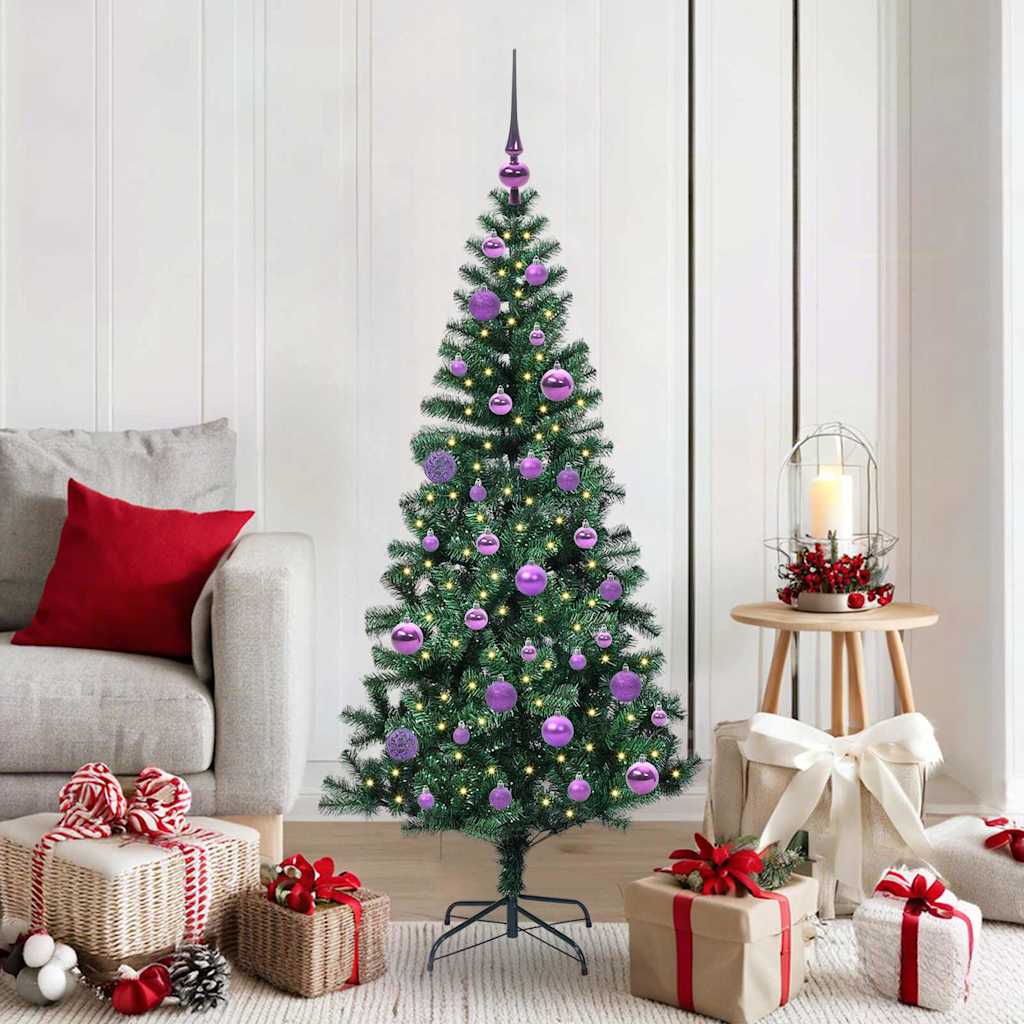 Albero di Natale artificiale con luci integrate Verde 150 cm 3396755
