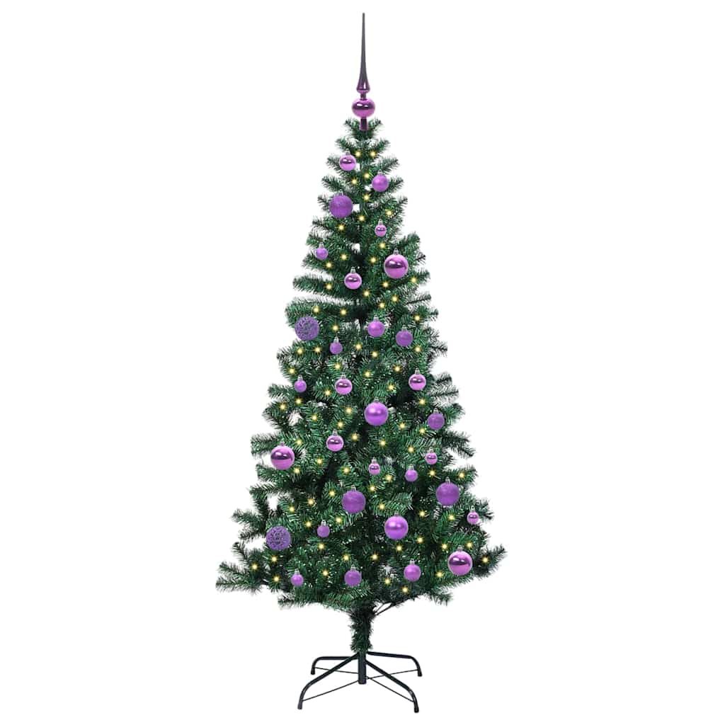 Albero di Natale artificiale con luci integrate Verde 150 cm 3396755