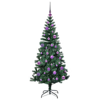 Albero di Natale artificiale con luci integrate Verde 150 cm 3396755
