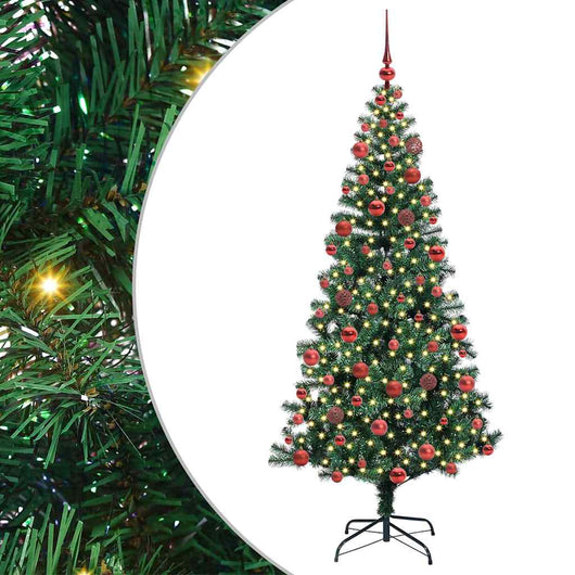 Albero di Natale artificiale con luci integrate Verde 180 cm 3396762