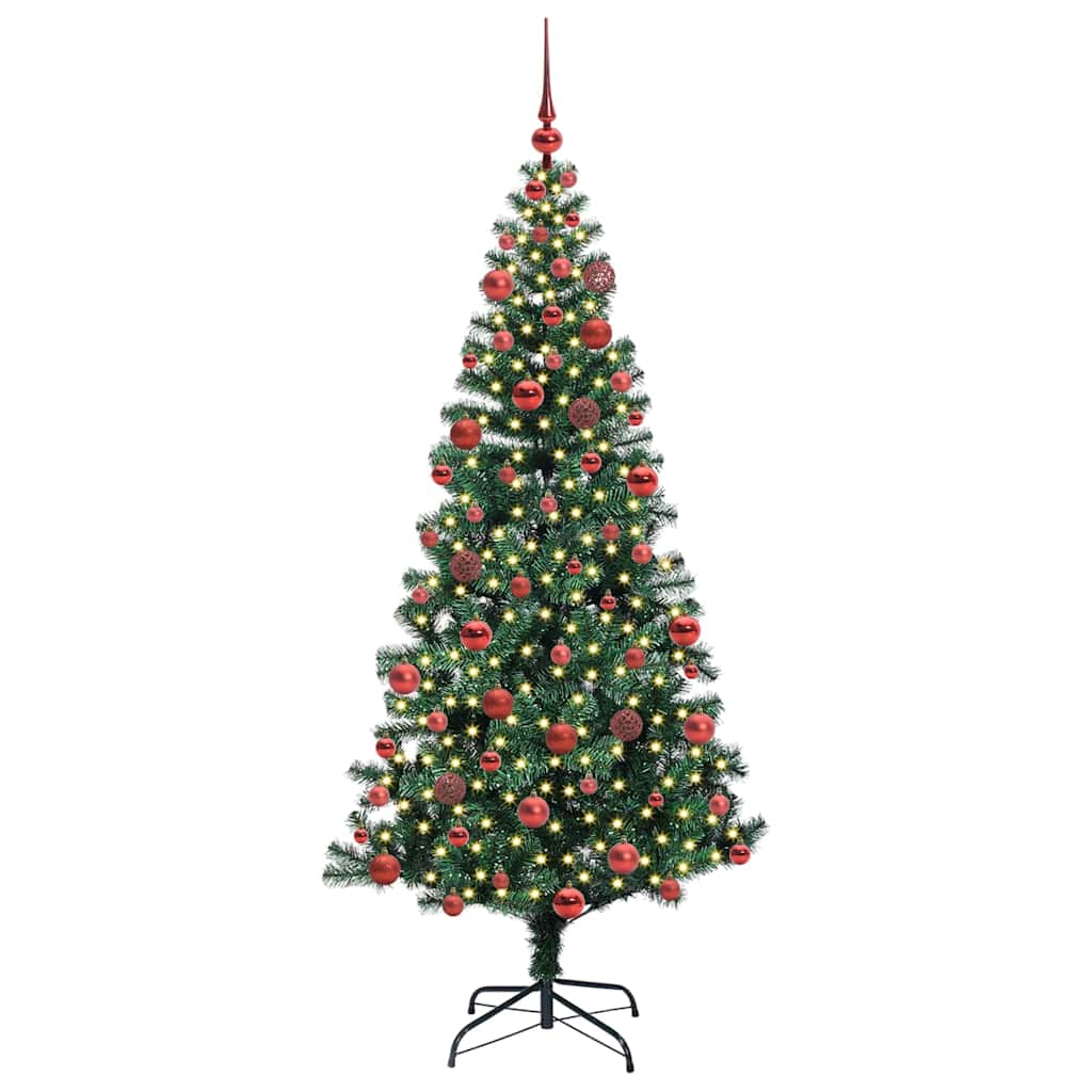 Albero di Natale artificiale con luci integrate Verde 180 cm 3396762