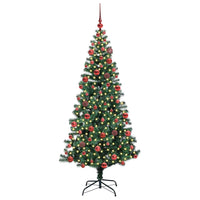 Albero di Natale artificiale con luci integrate Verde 180 cm 3396762
