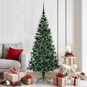 Albero di Natale artificiale con luci integrate Verde 180 cm 3396763
