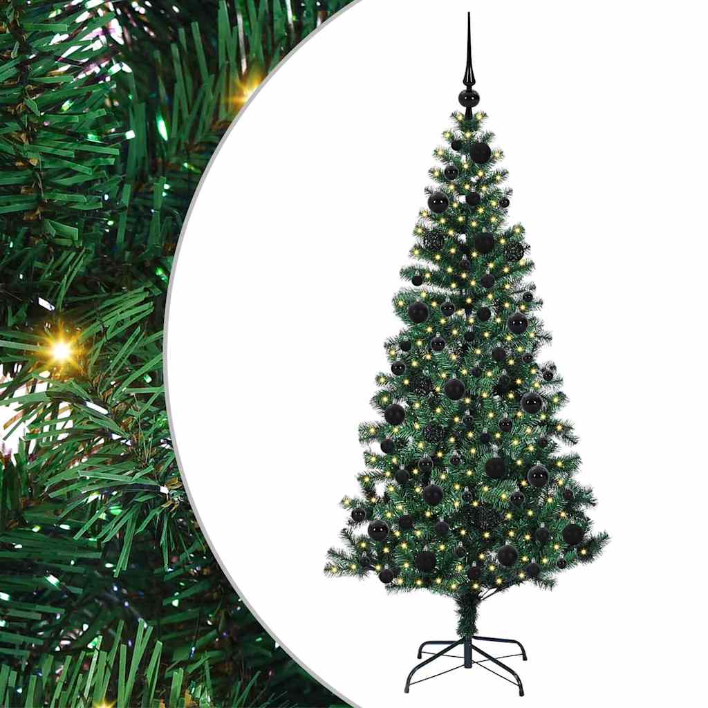 Albero di Natale artificiale con luci integrate Verde 180 cm 3396763