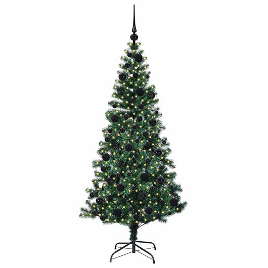 Albero di Natale Artificiale-Albero Natalizio con luci integrate Verde 180 cm 129927