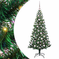 Albero di Natale artificiale con luci integrate Verde 180 cm 3396764