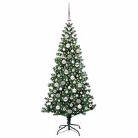 Albero di Natale Artificiale-Albero Natalizio con luci integrate Verde 180 cm 403929