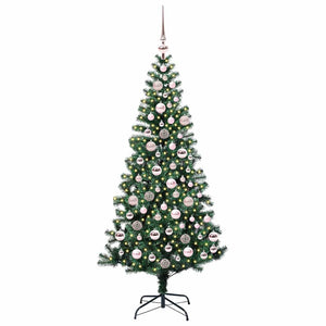 Albero di Natale Artificiale-Albero Natalizio con luci integrate Verde 180 cm 403929
