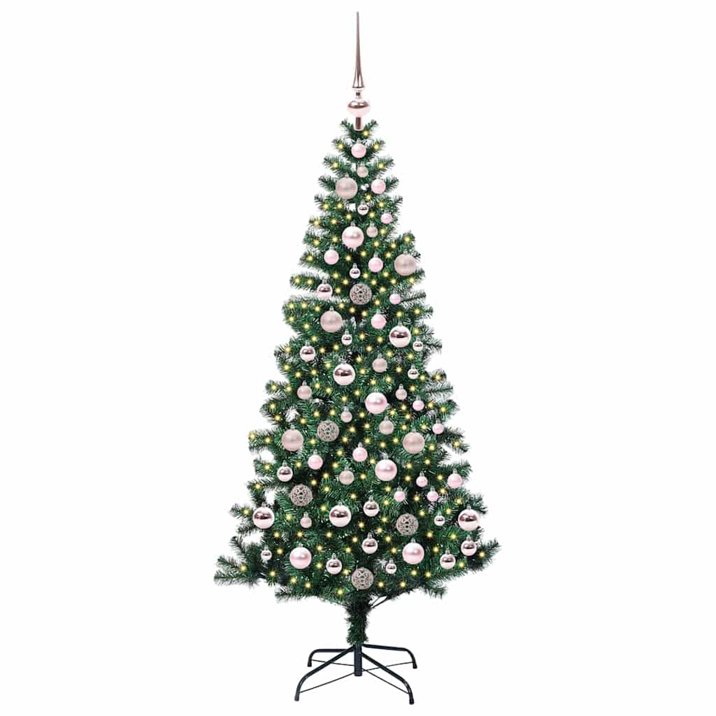 Albero di Natale artificiale con luci integrate Verde 180 cm 3396764