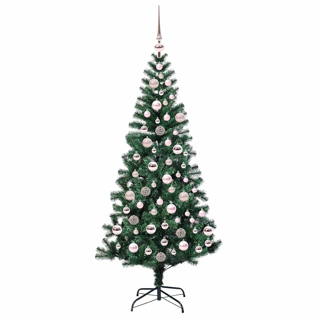Albero di Natale artificiale con luci integrate Verde 180 cm 3396764