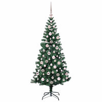 Albero di Natale artificiale con luci integrate Verde 180 cm 3396764
