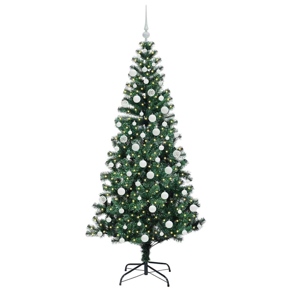 Albero di Natale artificiale con luci integrate Verde 180 cm 3396765