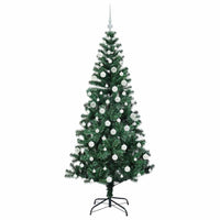 Albero di Natale artificiale con luci integrate Verde 180 cm 3396765