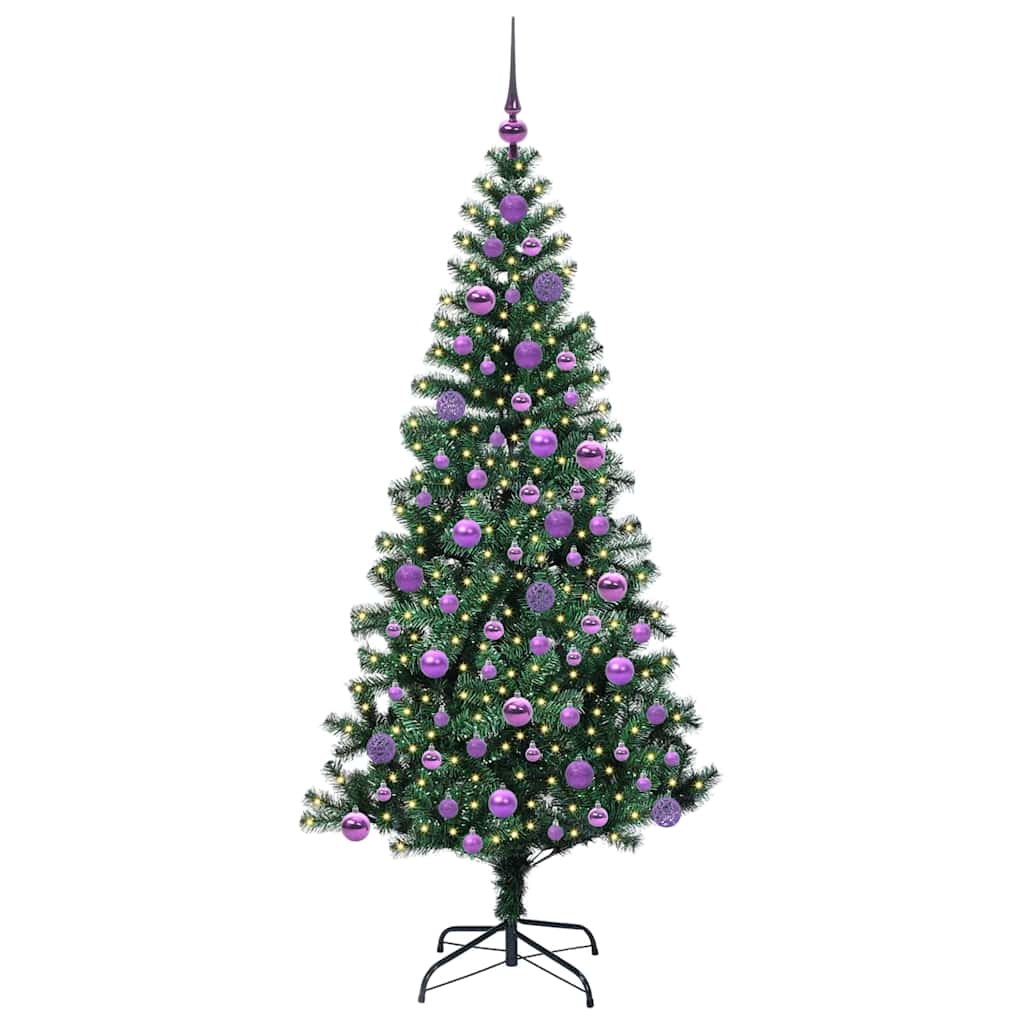 Albero di Natale artificiale con luci integrate Verde 180 cm 3396768