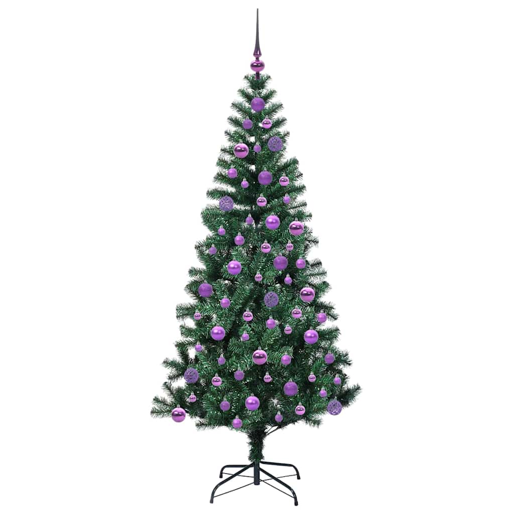 Albero di Natale artificiale con luci integrate Verde 180 cm 3396768